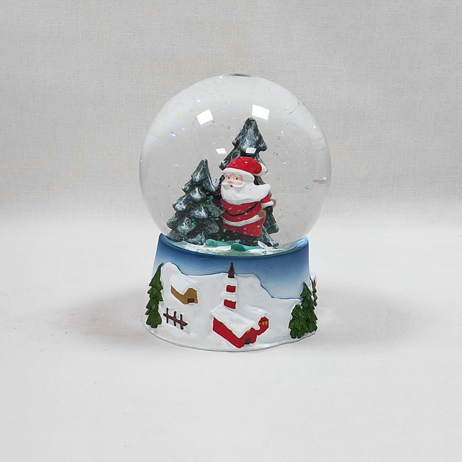 Customized Resin Christmas Santa Claus Snow Globe Series for Indoor Home Table Decoration Gift